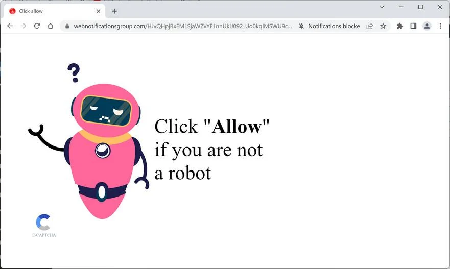 Remove Webnotificationsgroup.com Pop-up Ads (Virus Removal Guide) 1 Image: Chrome browser is redirected to Webnotificationsgroup.com