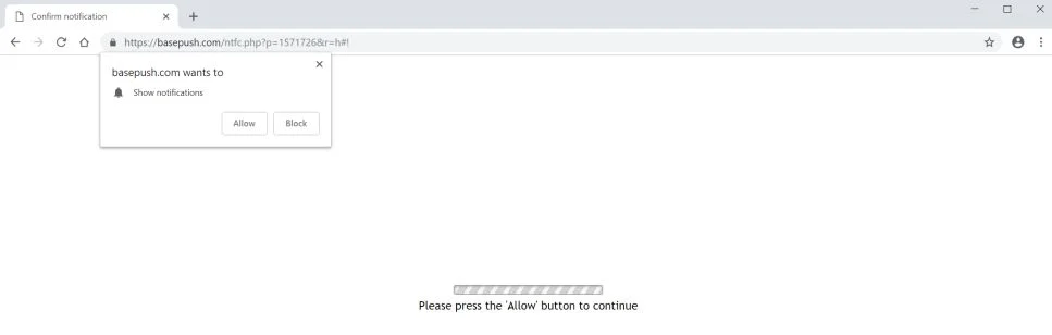 Basepush.com redirect virus