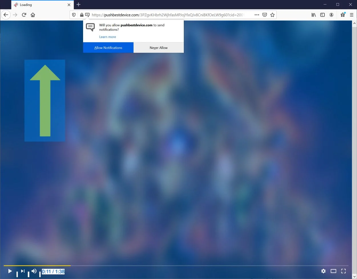 How to remove Pushbestdevice.com pop-up ads (Virus Removal Guide) 1 Image: Firefox browser is redirected to Pushbestdevice.com
