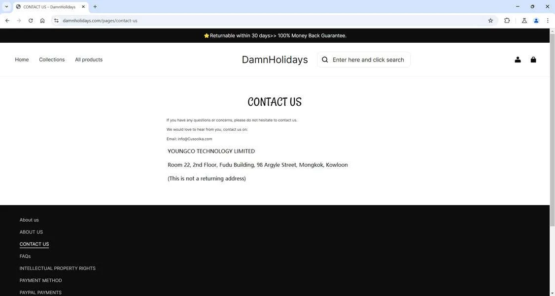 DamnHolidays.com scam