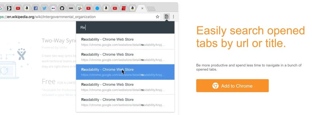 Search In Tabs Chrome Extension Scam Virus