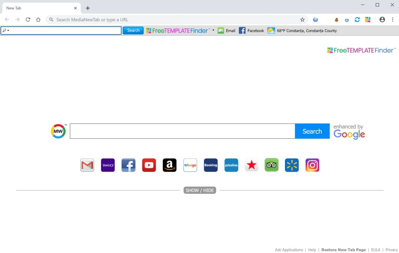 How to remove FreeTemplateFinder redirect (Uninstall Guide) 1 Image: FreeTemplateFinder toolbar