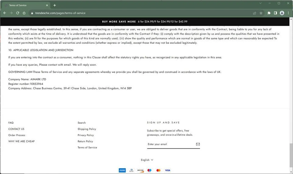 trendeschic.com scam
