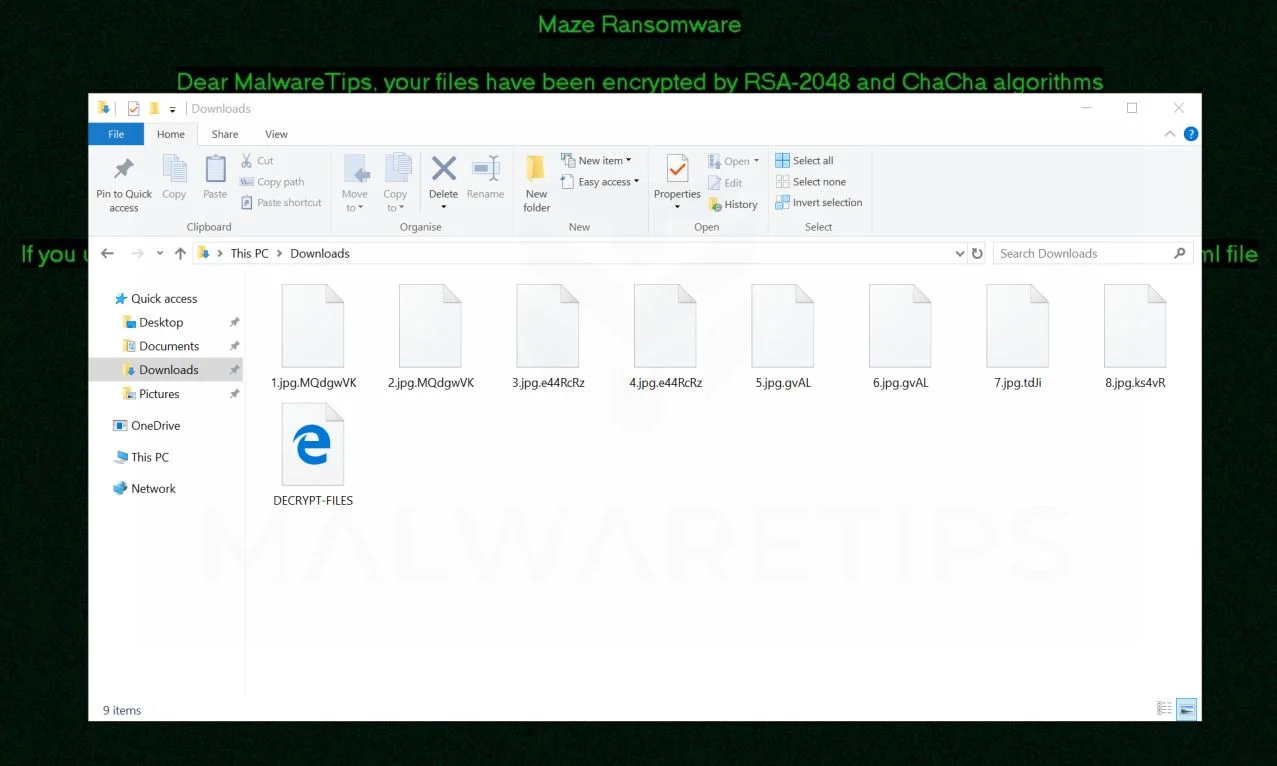How to remove Maze Ransomware (Virus Removal Guide) 3 Image: Maze Ransomware Encrypted Files