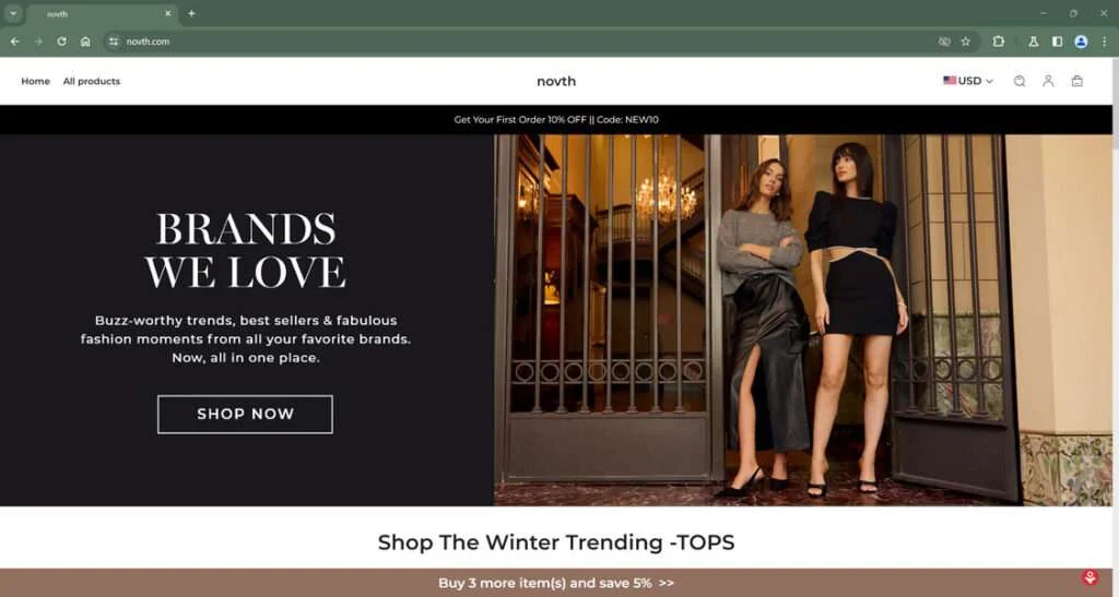 Novth.com Store Exposed as a Scam - Facts Inside 1 Novth.com scam