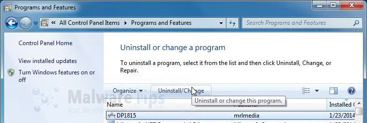 [Image: Uninstall MRLMedia.net malicious programs from Windows]