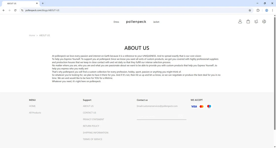Pollenpeck.com scam
