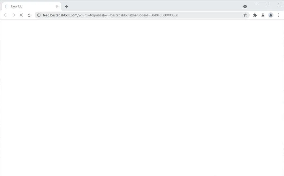 Image: Chrome browser is redirected through BestAdsBlock Search