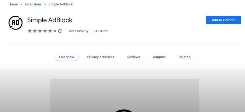 Image: Simple AdBlock Chrome Extension