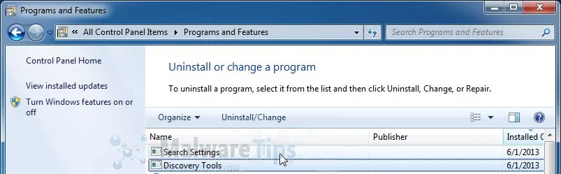 [Image: Uninstall Flipora programs