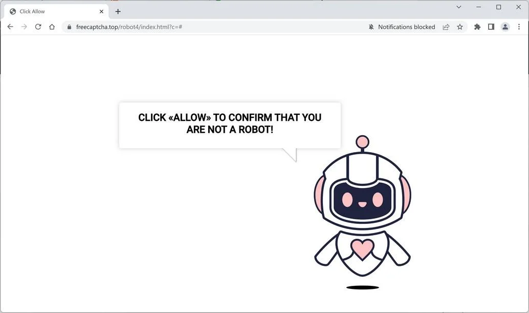 Remove Freecaptcha.top Pop-up Ads (Virus Removal Guide) 1 Image: Chrome browser is redirected to Freecaptcha.top