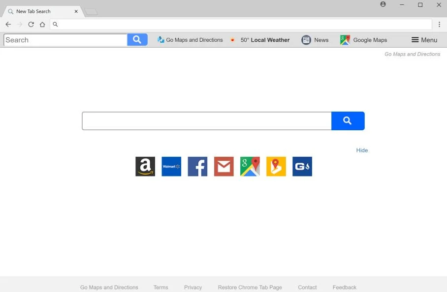 Go Maps and Directions New Tab Search redirect