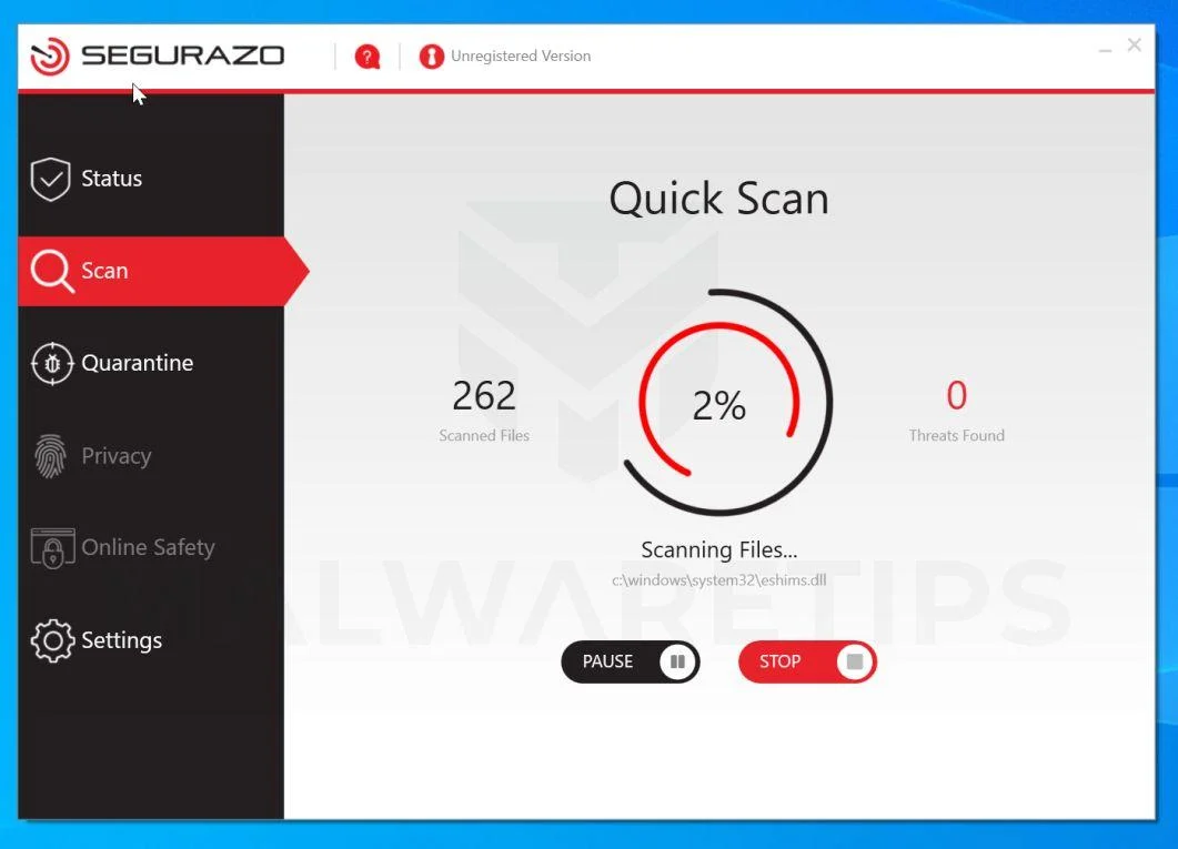 Image: sAntivirus Protection Lite potentially unwanted program