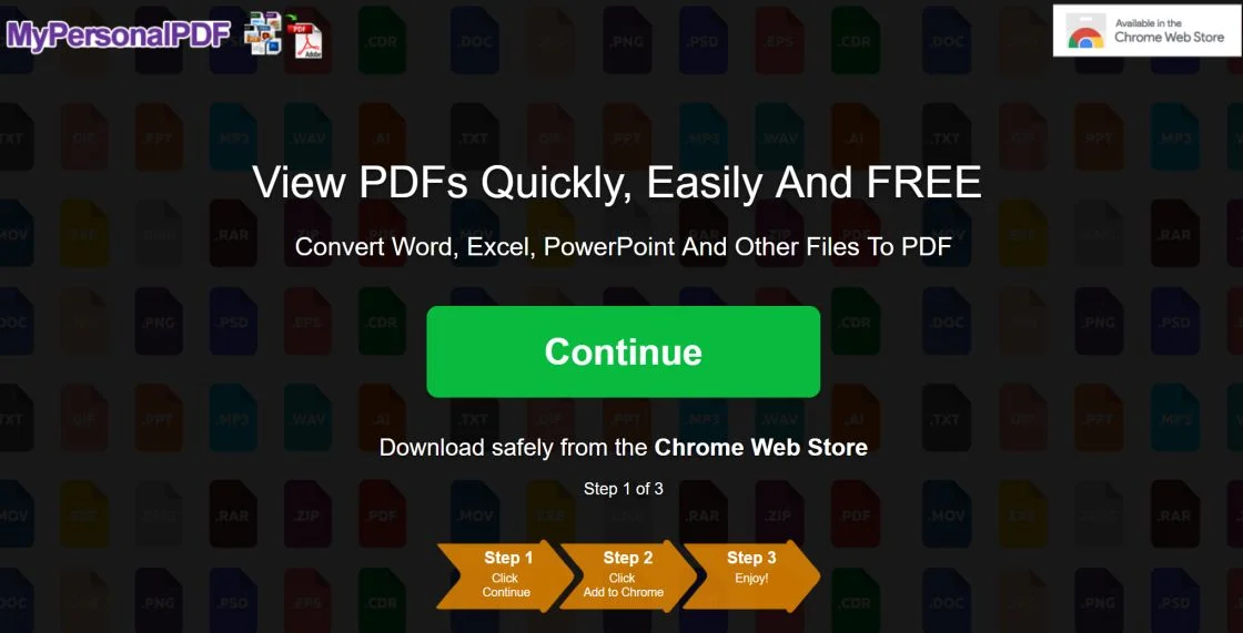 Mypersonalpdf.com redirect virus