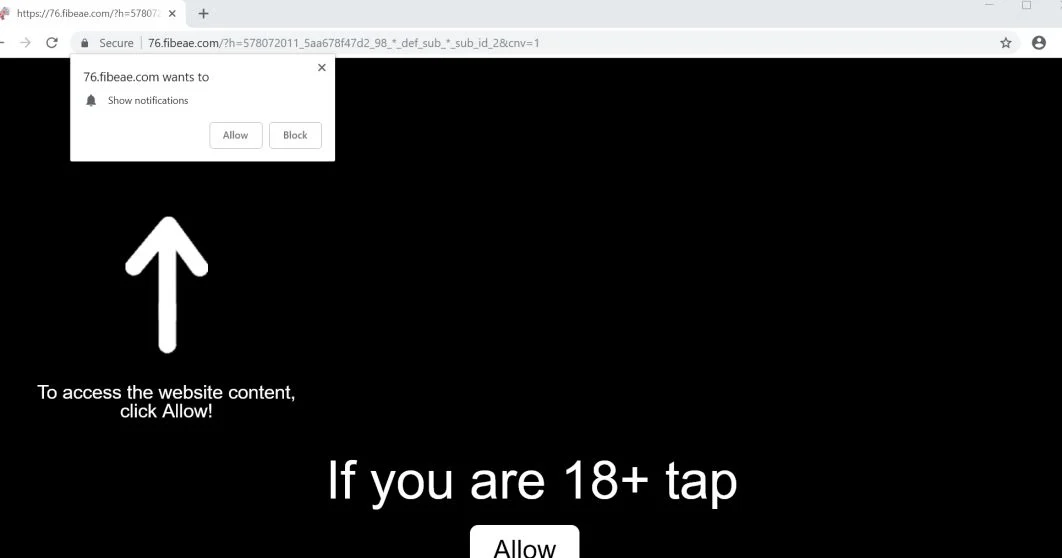 Fibeae.com pop-up scam virus