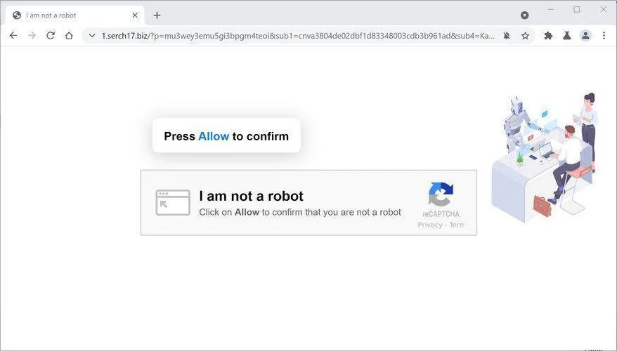 Image: Chrome browser is redirected to Virtuallylend.com