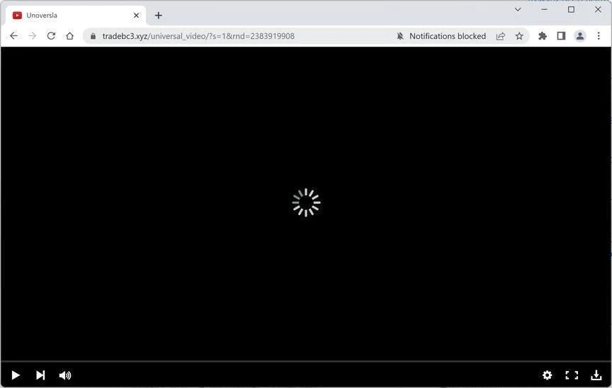 Image: Chrome browser is redirected to Tradebc3.xyz