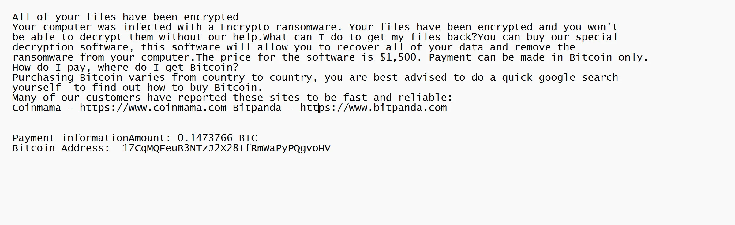 Image: Encrypto ransomware