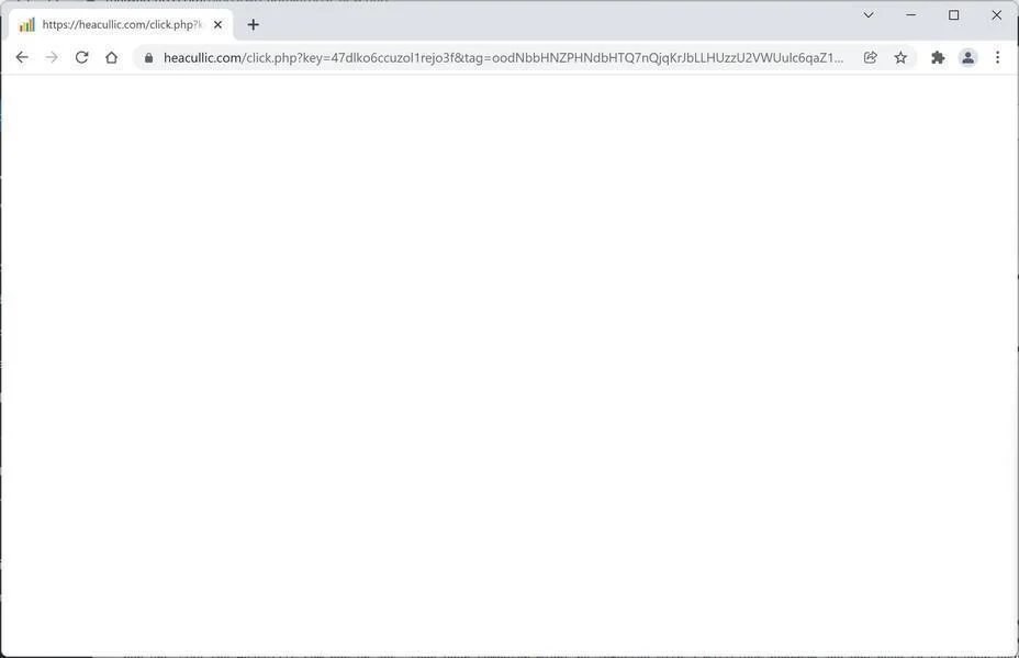 Image: Heacullic.com Chrome browser redirect