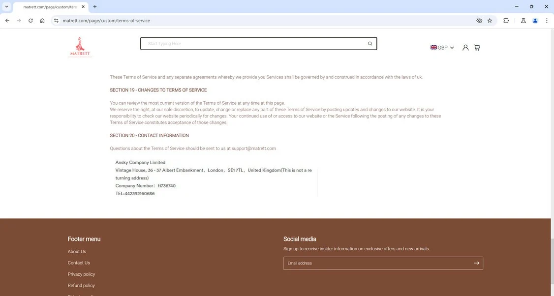 Matrett.com scam