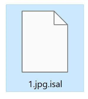 Image: File encrypted by the ISAL Ransomware