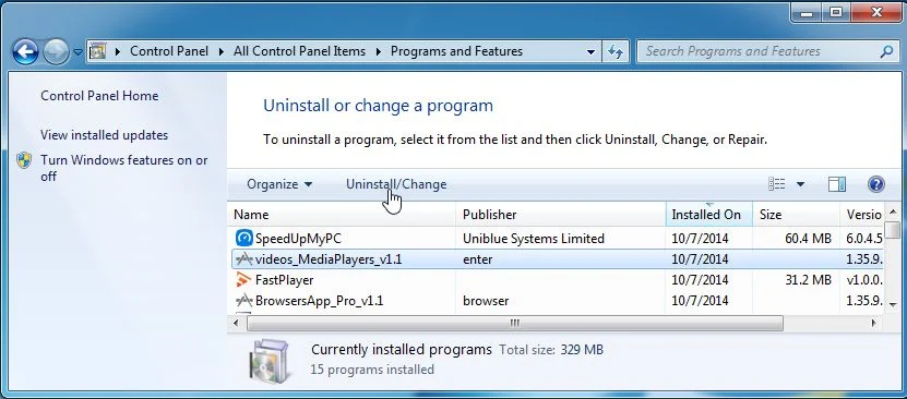 Remove BrowsersApp_Pro_v1.1 from Windows
