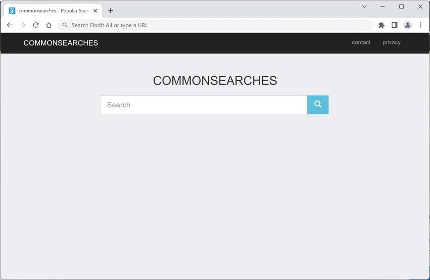 Image: Commonsearches.net browser redirect