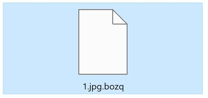 Image: File encrypted with the BOZQ extension