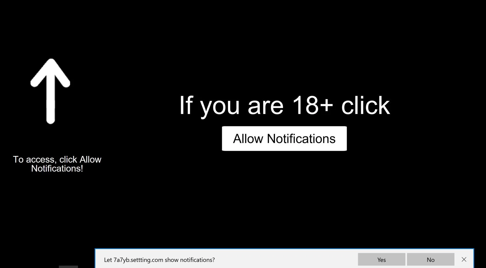 settting.com pop-up ads