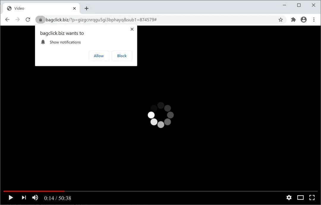 Remove Bagclick.biz pop-up ads (Virus Removal Guide) 1 Image: Chrome browser is redirected to Bagclick.biz