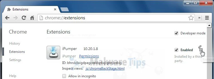 [Image: iPumper Toolbar Chrome extension]