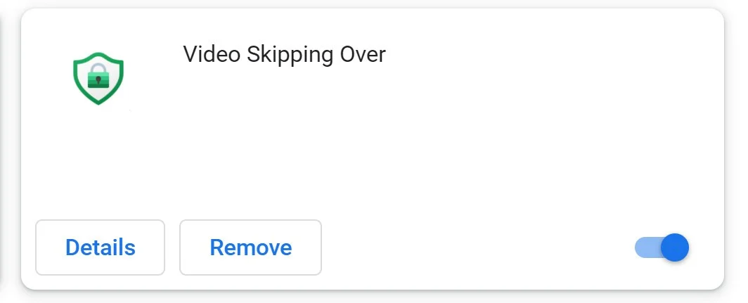 Image: Video Skipping Over Chrome extension