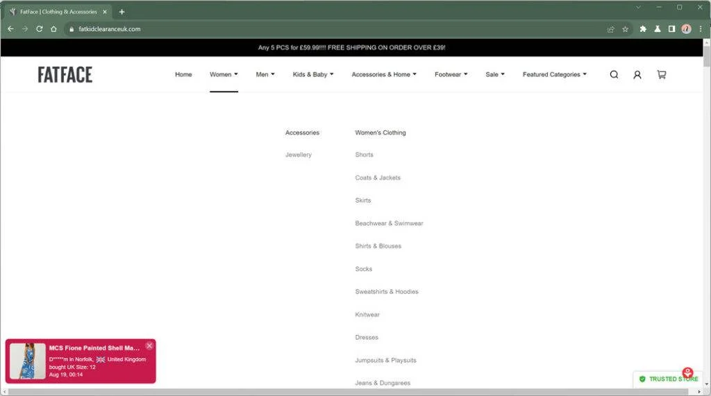 Expert Review - Is Fatkidclearanceuk.com Legit or Scam? 1 fatkidclearanceuk.com china