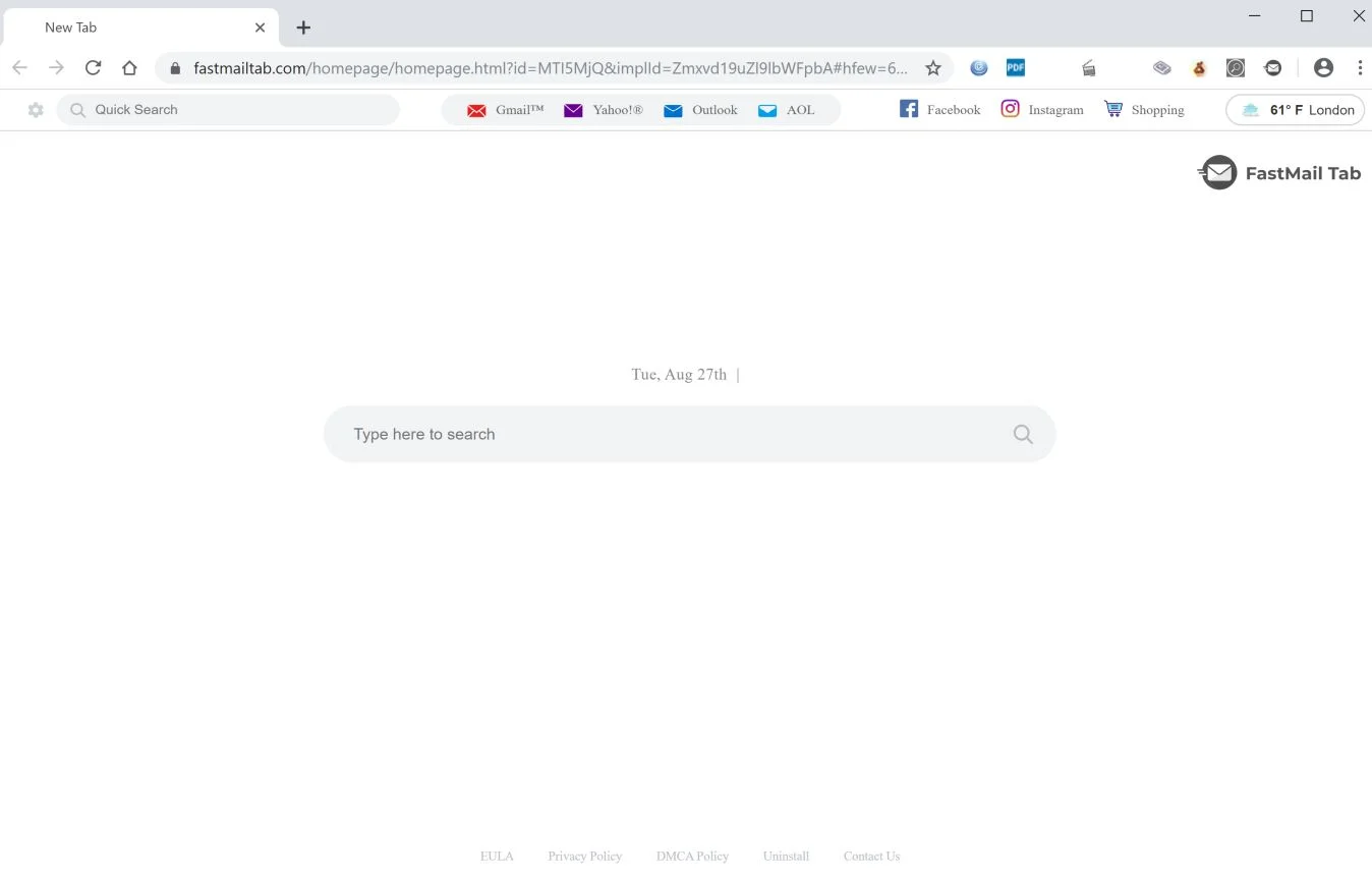 How to remove FastMailTab.com redirect (Virus Removal Guide) 1 Image: Google Chrome is redirected to Fastmailtab.com