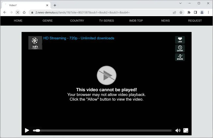 Click The Allow Button To View The Video