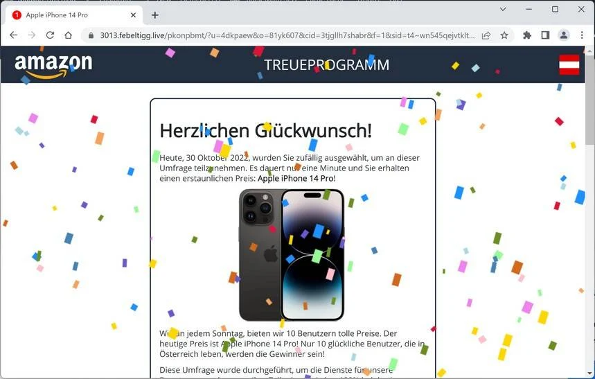 Remove Febeltigg.live Ads (Virus Removal Guide) 1 Image: Chrome browser is redirected to Febeltigg.live