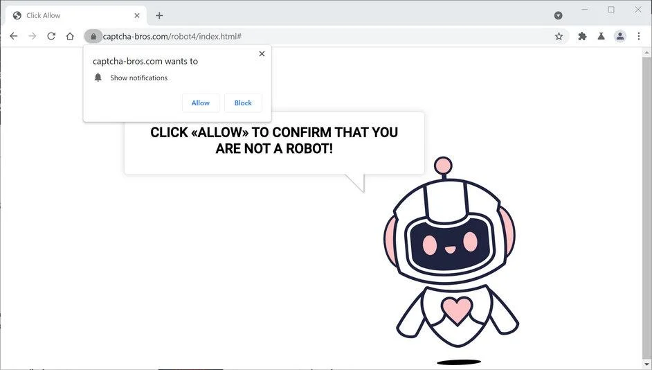 Remove Captcha-bros.com pop-up ads (Virus Removal Guide) 1 Image: Chrome browser is redirected to Captcha-bros.com