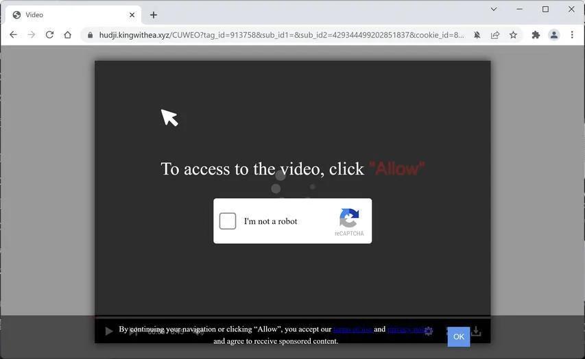 Image: Kingwithea.xyz Chrome browser redirect