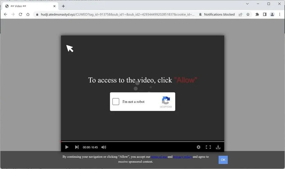 Remove Atedmonastyd.xyz Pop-up Ads (Virus Removal Guide) 1 Image: Chrome browser is redirected to Atedmonastyd.xyz