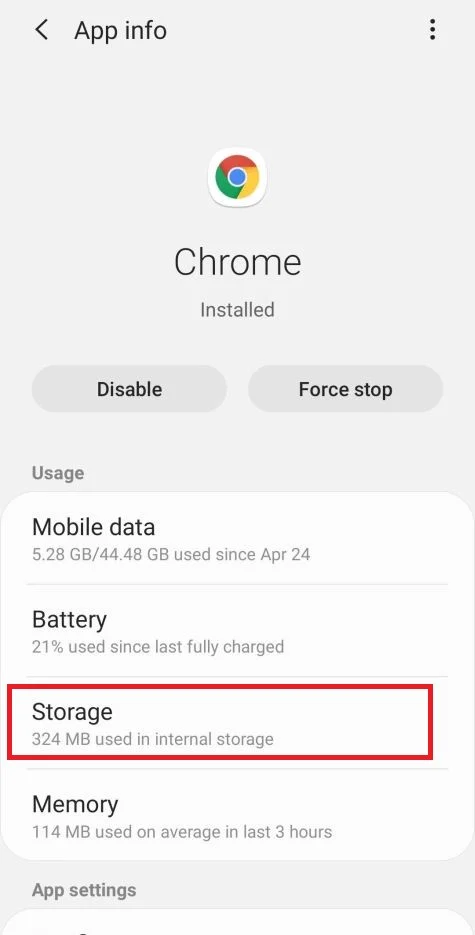 Tap on Storage