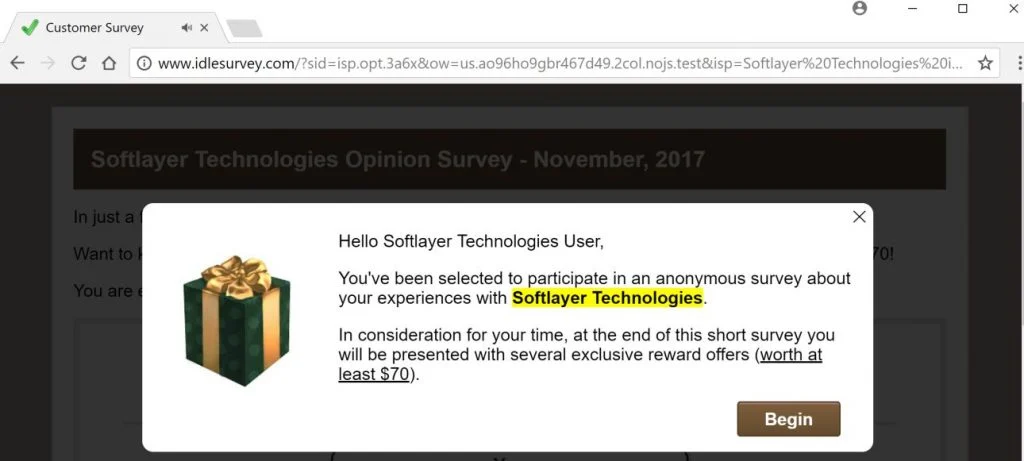 You Have Been Selected To Participate In An Anonymous Survey Virus