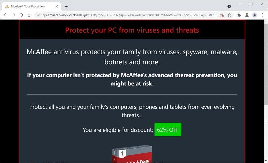 Remove Greenwaterwmc2.click pop-up scam (Virus Removal Guide) 1 Image: Chrome browser is redirected to Greenwaterwmc2.click