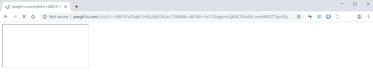 Image: Chrome browser is redirected to Peegh1o.com