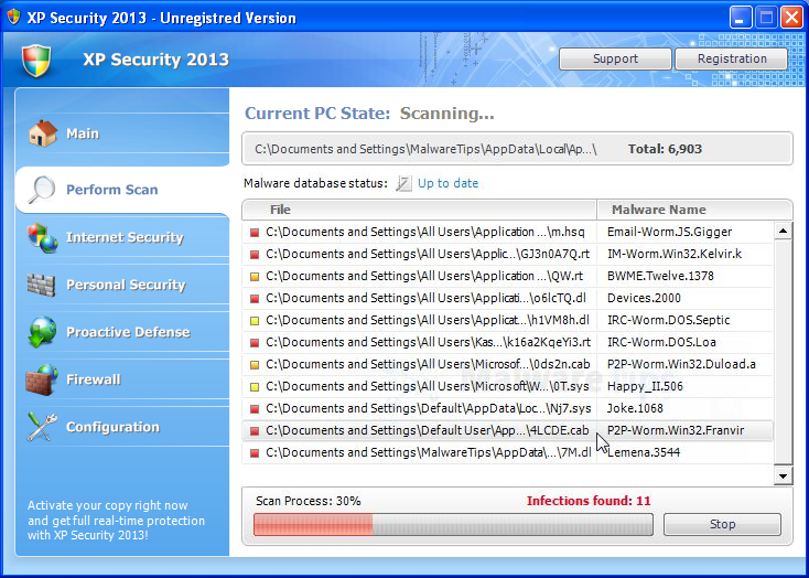 [Image: XP Security 2013 virus]