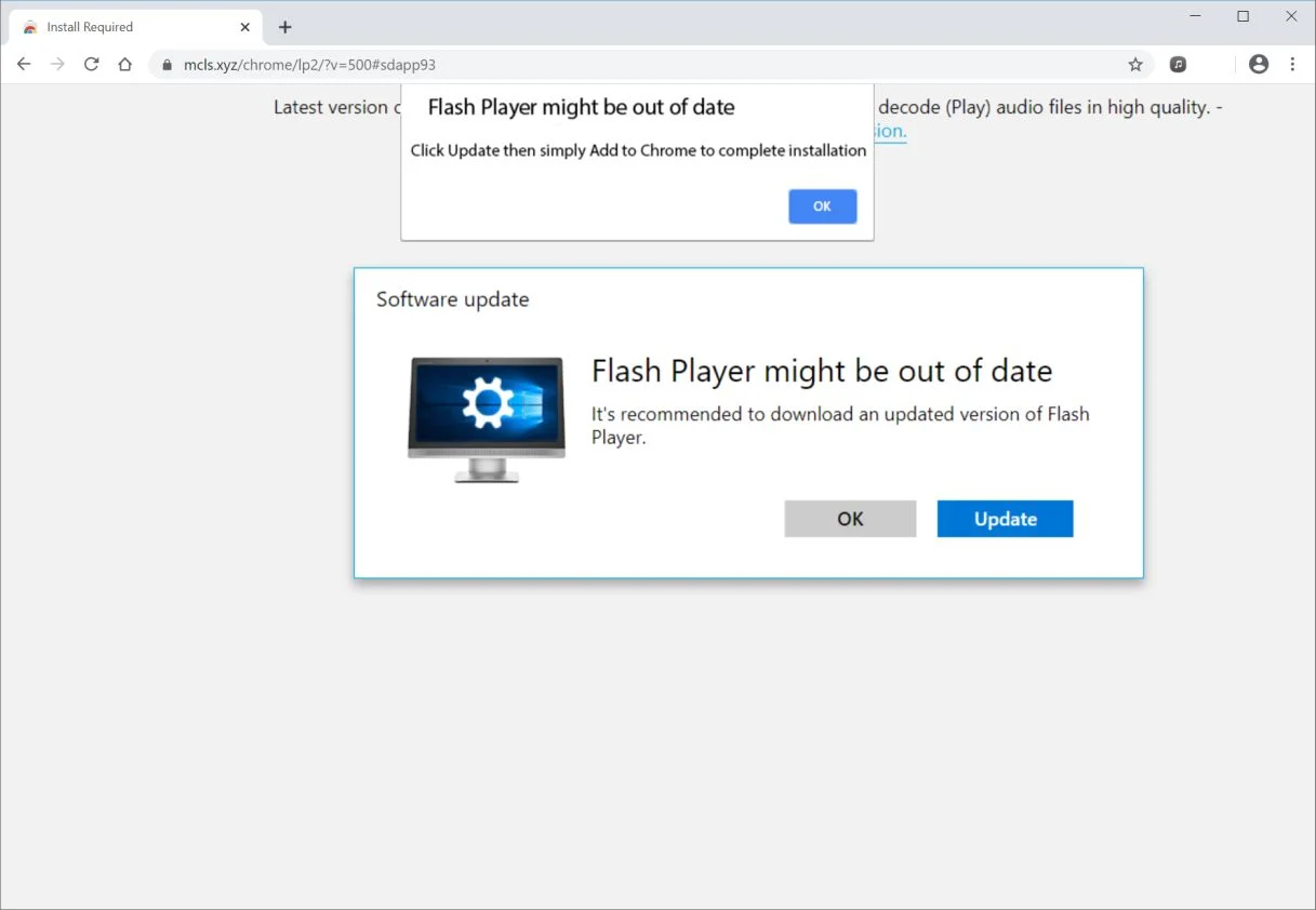 How to remove Mcls.xyz pop-up ads (Virus Removal Guide) 1 Image: Chrome browser is redirected to Mcls.xyz