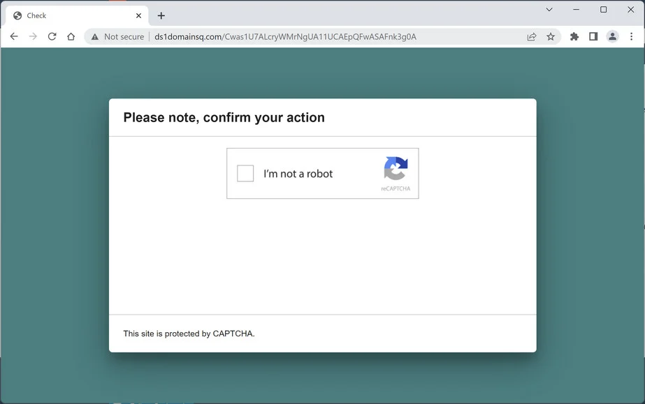 Image: Chrome browser is redirected to Ds1domainsq.com