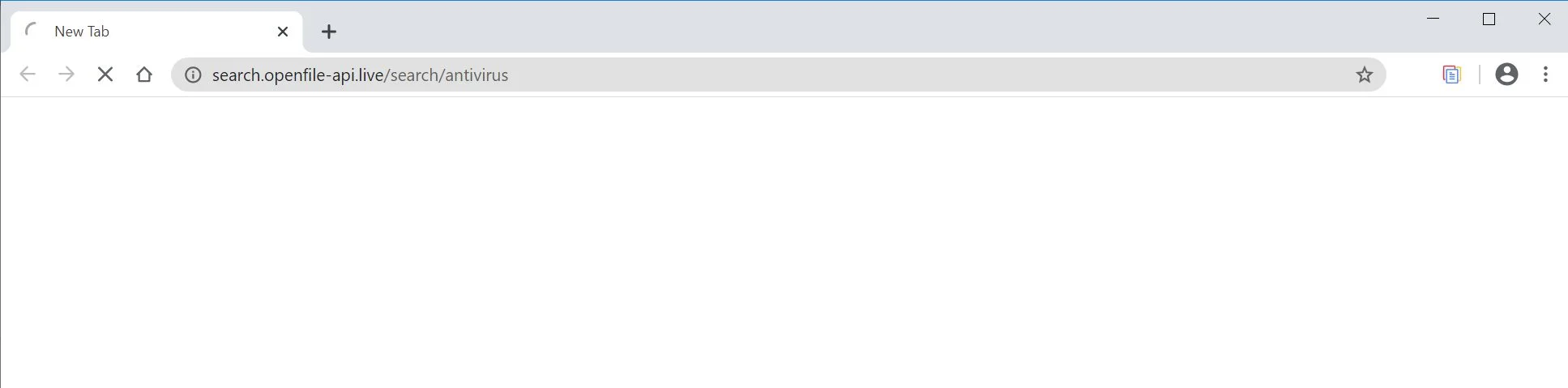 Image: Chrome browser is redirected to Search.openfile-api.live