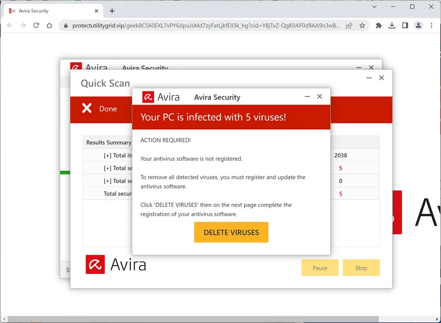 Avira Security page