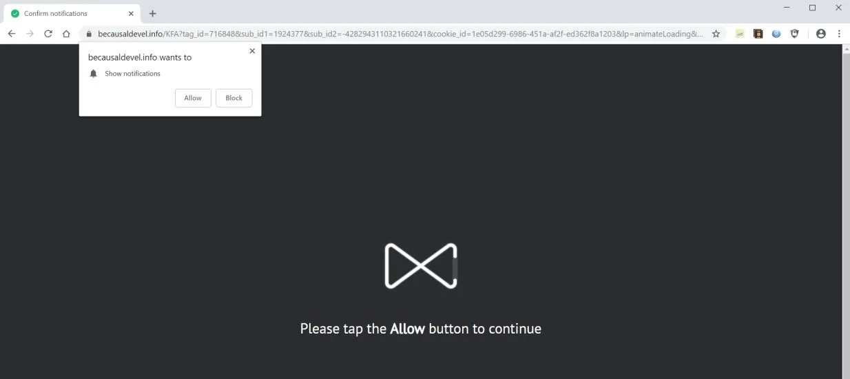 becausaldevel.info redirect virus