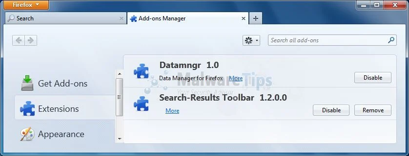[Image: Search-ResultsToolbar Firefox extension]